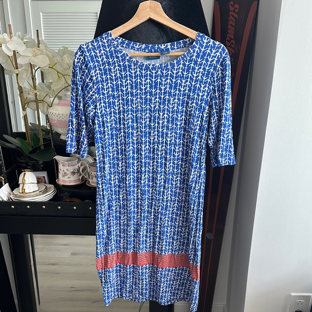 Red, White and Blue Anchor Patterned Dress
